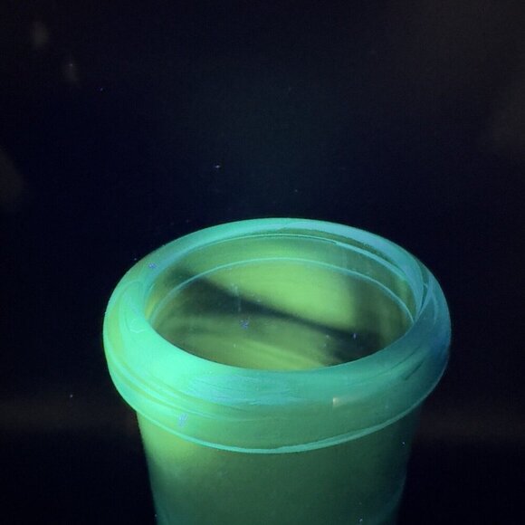 Blenko Joel Myers Roll Top Vase Cylinder Cobalt Blue Manganese 365nm Green UV - Picture 13 of 14